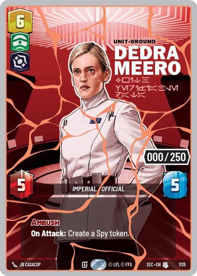 Dedra Meero - With Verifiable Data (Serialized) (Rose Gold) - 1135 - Uncommon - Secrets of Power