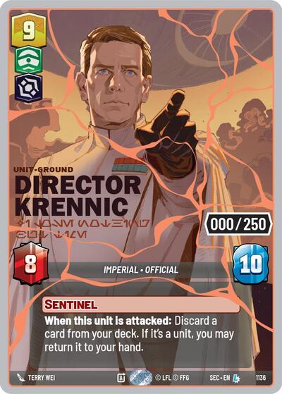 Director Krennic - I Lose Nothing But Time (Serialized) (Rose Gold) - 1136 - Legendary - Secrets of Power