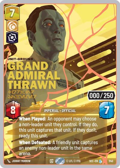 Grand Admiral Thrawn - Grand Schemer (Serialized) (Rose Gold) - 1140 - Legendary - Secrets of Power