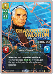 Chancellor Valorum - Civil Servant (Serialized) (Rose Gold) - 1142 - Rare - Secrets of Power