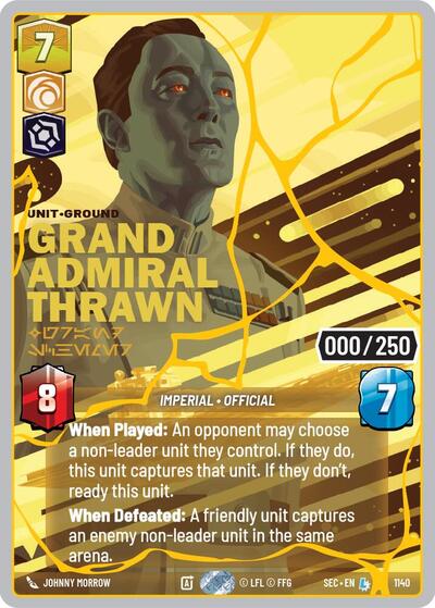 Grand Admiral Thrawn - Grand Schemer (Serialized) (Gold) - 1140 - Legendary - Secrets of Power