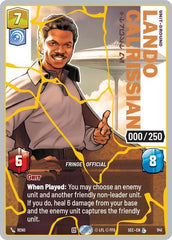 Lando Calrissian - Trust Me (Serialized) (Gold) - 1141 - Legendary - Secrets of Power