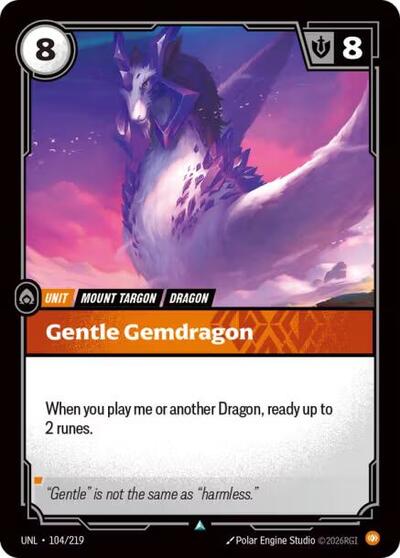 Gentle Gemdragon - 104/219 - Uncommon - Unleashed