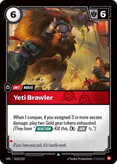 Yeti Brawler - 018/219 - Uncommon - Unleashed