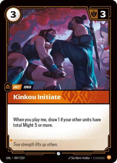 Kinkou Initiate - 097/219 - Common - Unleashed