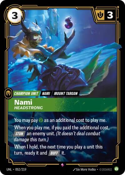 Nami, Headstrong - 052/219 - Rare - Unleashed