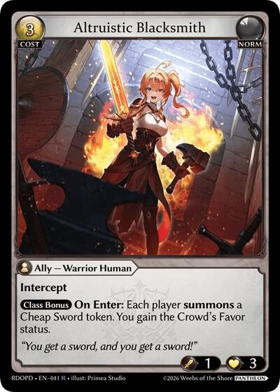 Altruistic Blacksmith - 041 - Rare - Radiant Origins: Pantheon