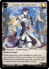 Zander, Blinding Steel (Extended Art) - 015 - Common - Radiant Origins: Pantheon