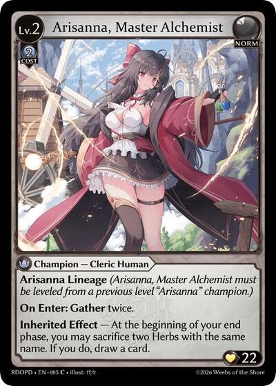 Arisanna, Master Alchemist - 005 - Common - Radiant Origins: Pantheon