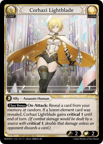 Corhazi Lightblade - 217 - Uncommon - Radiant Origins: Pantheon