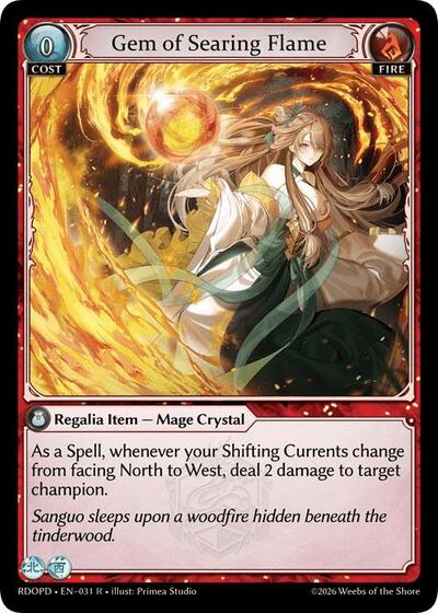 Gem of Searing Flame - 031 - Rare - Radiant Origins: Pantheon
