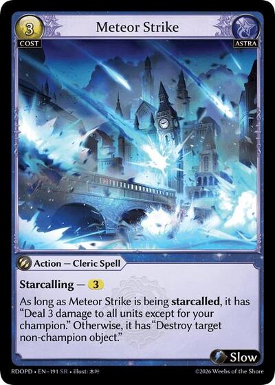 Meteor Strike - 191 - Super Rare - Radiant Origins: Pantheon