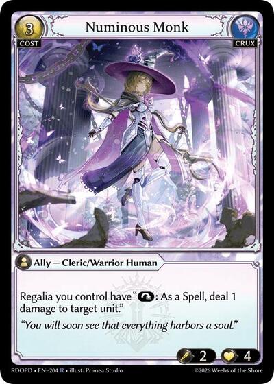 Numinous Monk - 204 - Rare - Radiant Origins: Pantheon