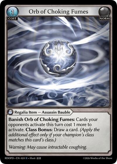 Orb of Choking Fumes - 024 - Rare - Radiant Origins: Pantheon