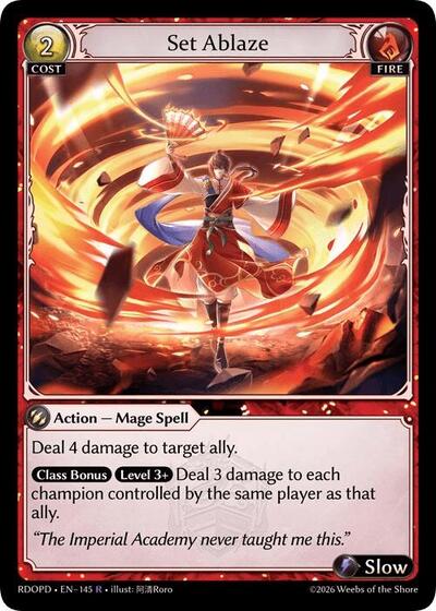 Set Ablaze - 145 - Rare - Radiant Origins: Pantheon