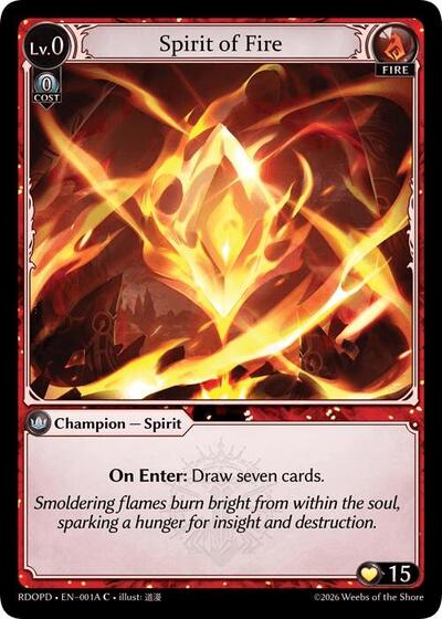 Spirit of Fire (001A) - 001A - Common - Radiant Origins: Pantheon