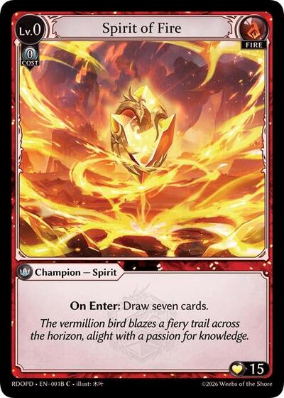 Spirit of Fire (001B) - 001B - Common - Radiant Origins: Pantheon