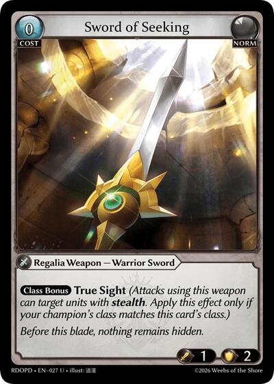 Sword of Seeking - 027 - Uncommon - Radiant Origins: Pantheon
