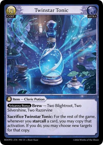 Twinstar Tonic - 198 - Super Rare - Radiant Origins: Pantheon