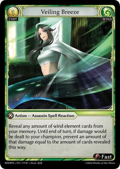 Veiling Breeze - 179 - Common - Radiant Origins: Pantheon