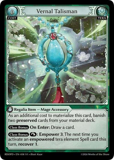 Vernal Talisman - 038 - Super Rare - Radiant Origins: Pantheon