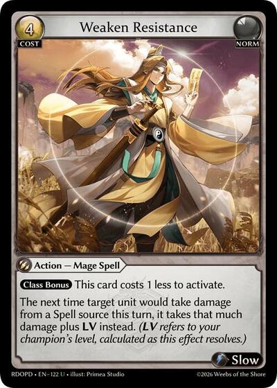 Weaken Resistance - 122 - Uncommon - Radiant Origins: Pantheon