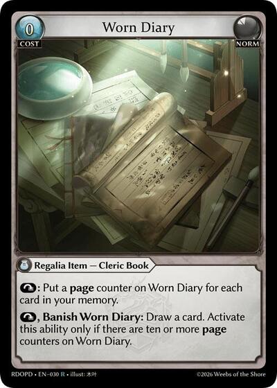 Worn Diary - 030 - Rare - Radiant Origins: Pantheon