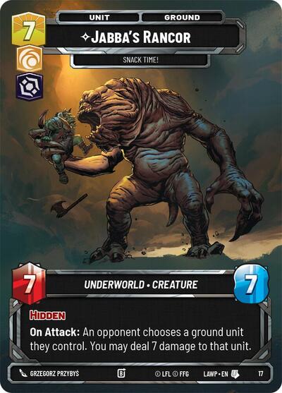 Jabba's Rancor - Snack Time! - 17 - Uncommon - A Lawless Time: Weekly Play Promos