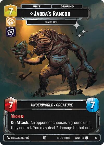 Jabba's Rancor - Snack Time! - 37 - Uncommon (Foil) - A Lawless Time: Weekly Play Promos
