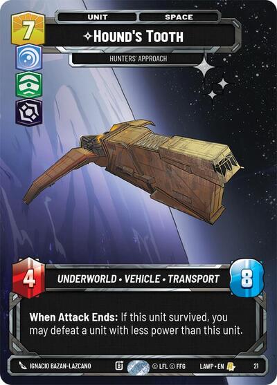 Hound's Tooth - Hunters' Approach - 21 - Rare (Foil) - A Lawless Time: Weekly Play Promos