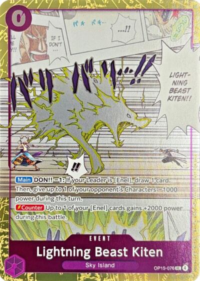 Lightning Beast Kiten (Dash Pack) - OP15-076 - Uncommon - Adventure on Kami's Island