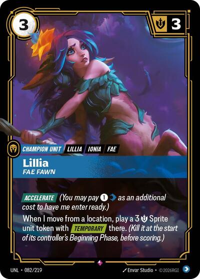 Lillia, Fae Fawn - 082/219 - Rare - Unleashed