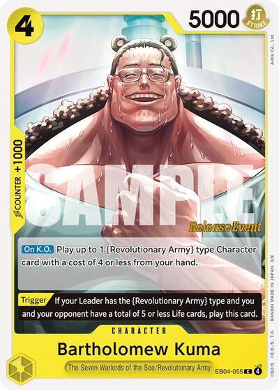Bartholomew Kuma - EB04-055 - Common - Adventure on Kami's Island Release Event Cards