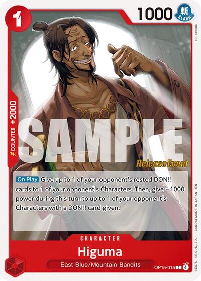 Higuma - OP15-015 - Common - Adventure on Kami's Island Release Event Cards
