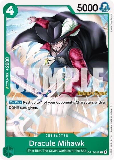 Dracule Mihawk - OP15-027 - Common - Adventure on Kami's Island Release Event Cards