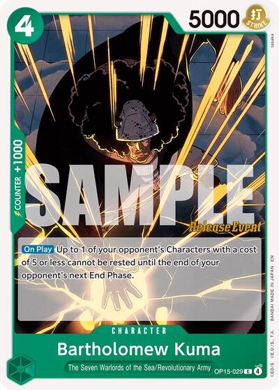 Bartholomew Kuma - OP15-029 - Common - Adventure on Kami's Island Release Event Cards