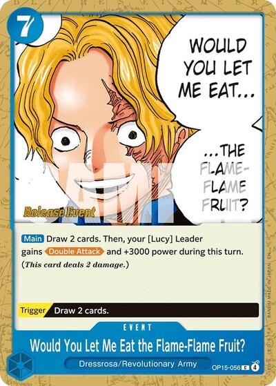 Would You Let Me Eat the Flame-Flame Fruit? - OP15-056 - Common - Adventure on Kami's Island Release Event Cards