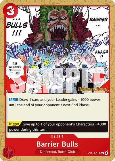Barrier Bulls - OP15-019 - Uncommon - Adventure on Kami's Island Release Event Cards