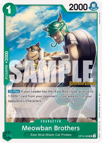 Meowban Brothers - OP15-028 - Uncommon - Adventure on Kami's Island Release Event Cards