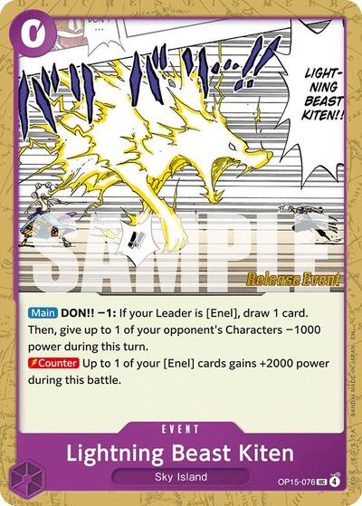Lightning Beast Kiten - OP15-076 - Uncommon - Adventure on Kami's Island Release Event Cards
