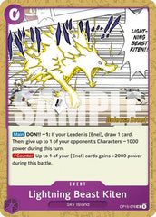 Lightning Beast Kiten - OP15-076 - Uncommon - Adventure on Kami's Island Release Event Cards