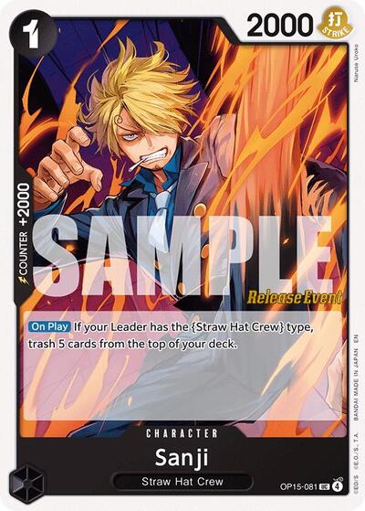 Sanji - OP15-081 - Uncommon - Adventure on Kami's Island Release Event Cards