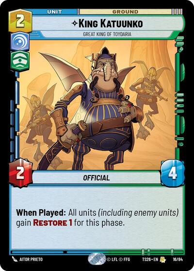 King Katuunko - Great King of Toydaria - 16/84 - Rare - Twin Suns