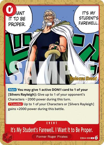 It's My Student's Farewell. I Want It to Be Proper. - EB04-009 - Common - Adventure on Kami's Island Release Event Cards