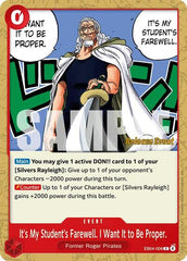 It's My Student's Farewell. I Want It to Be Proper. - EB04-009 - Common - Adventure on Kami's Island Release Event Cards