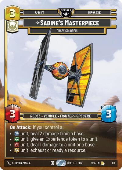 Sabine's Masterpiece - Crazy Colorful - 101 - Rare - Sector and Regional Promos: Season 1
