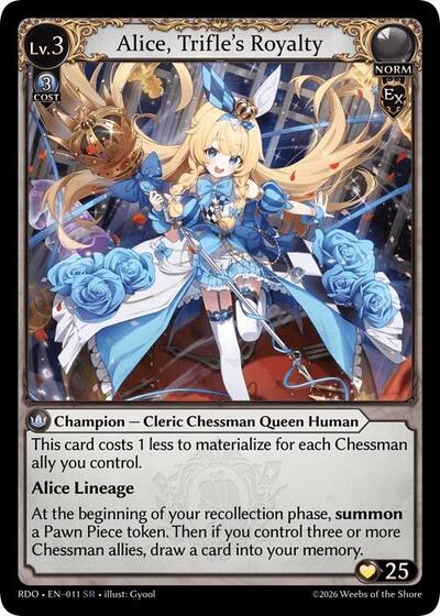 Alice, Trifle's Royalty - 011 - Super Rare - Radiant Origins