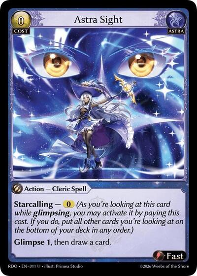 Astra Sight - 311 - Uncommon - Radiant Origins