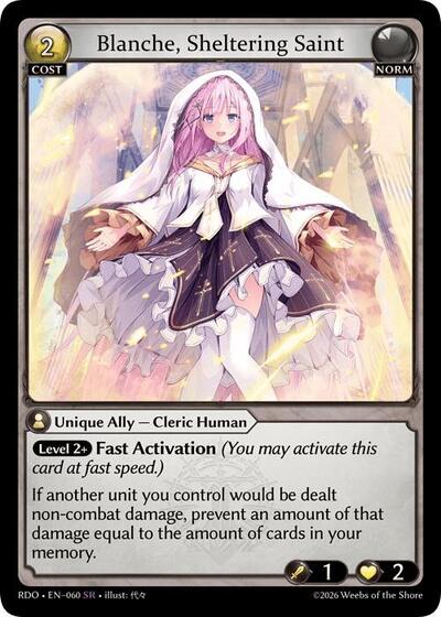 Blanche, Sheltering Saint - 060 - Super Rare - Radiant Origins
