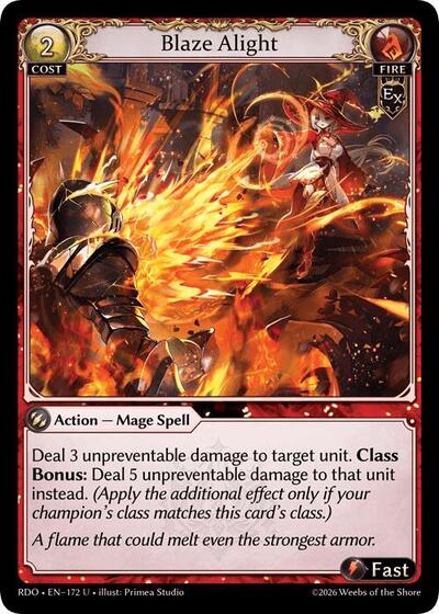 Blaze Alight - 172 - Uncommon - Radiant Origins